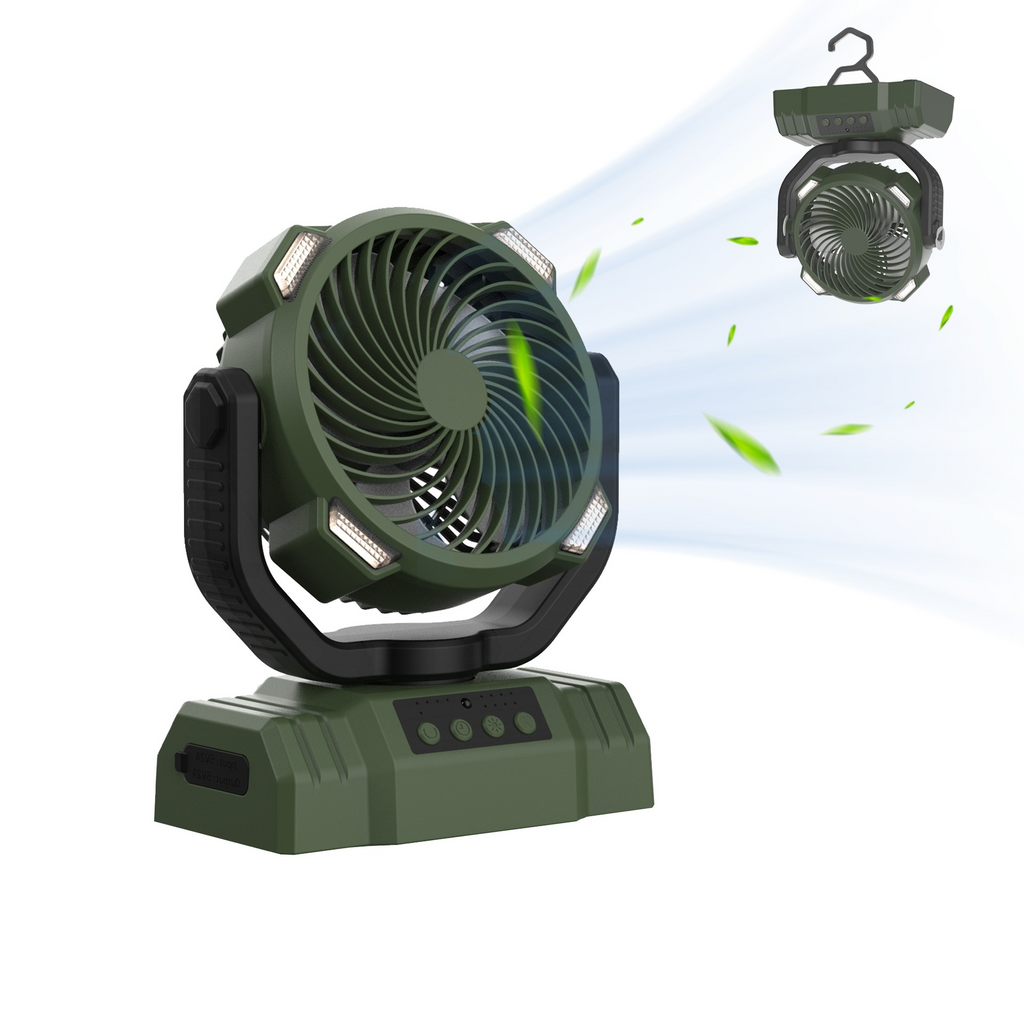 Outdoor Haushalt Powerbank LED-Licht Camping-Ventilator