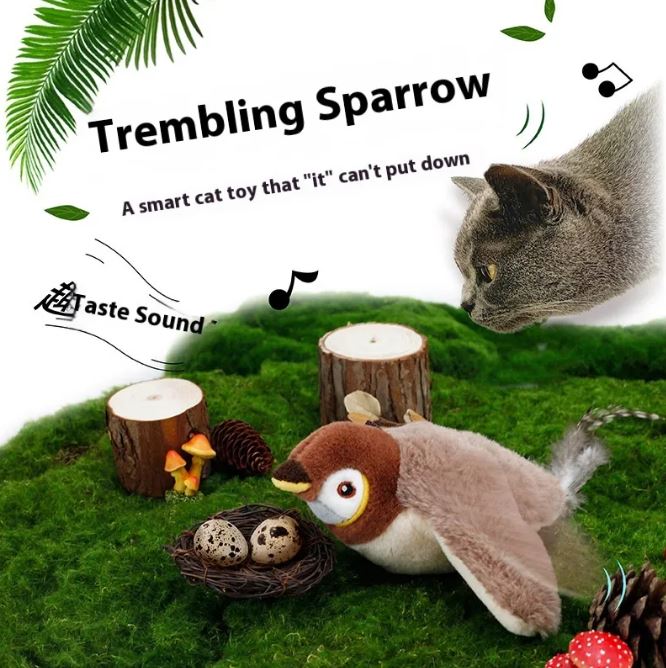 Flatternder Vogel Katzenspielzeug