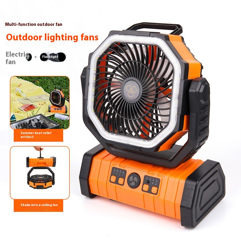 Outdoor Haushalt Powerbank LED-Licht Camping-Ventilator
