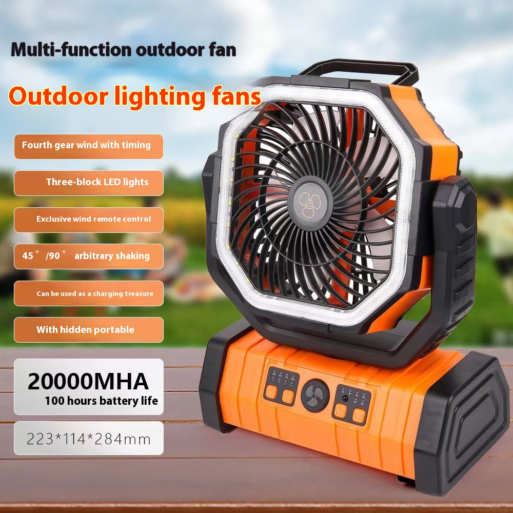 Outdoor Haushalt Powerbank LED-Licht Camping-Ventilator