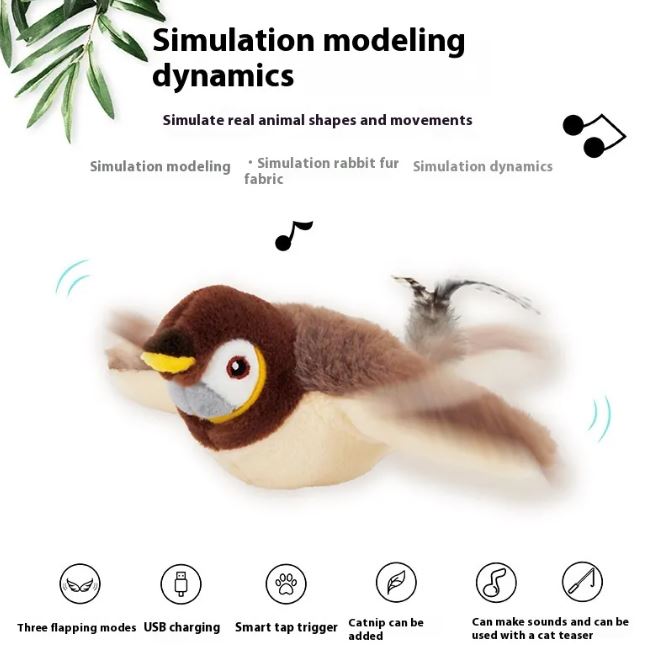Flatternder Vogel Katzenspielzeug